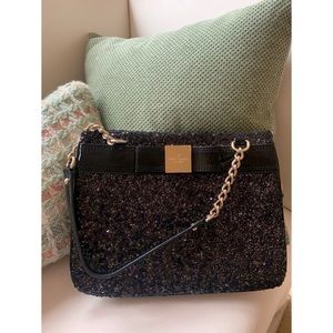 Kate Spade Black Sequin Shoulder Bag